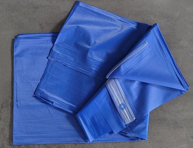 Vinyl Duschvorhang Standard Blau 120x200cm dünne Vinylfolie mit Satin-Effekt