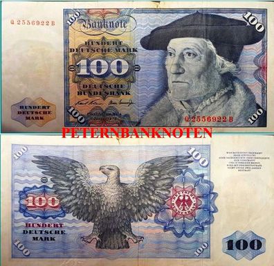 100 Deutsche MARK Deutschland 1970 Ro.273a (F-VF) 67500# Ro.273a gebraucht