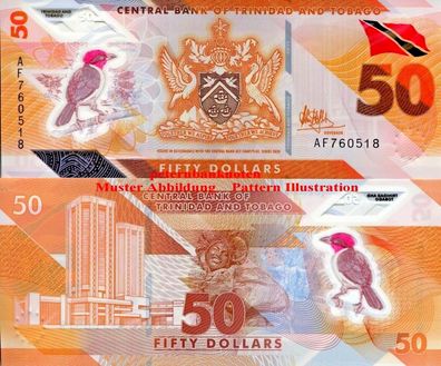 Trinidad & TOBAGO 50 Dollars 2020 Polymer Unc P. New 61395#