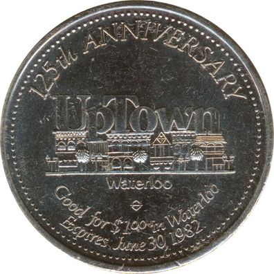 Kanada 1 Dollar 1982 Waterloo. Regionalgeld*