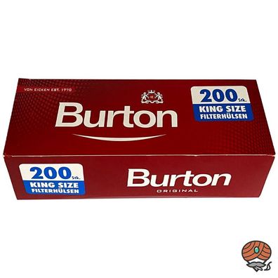 200 Burton King Size Filterhülsen