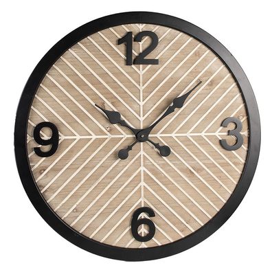 Clayre & Eef Wanduhr Ø 64 cm Braun Schwarz Holz