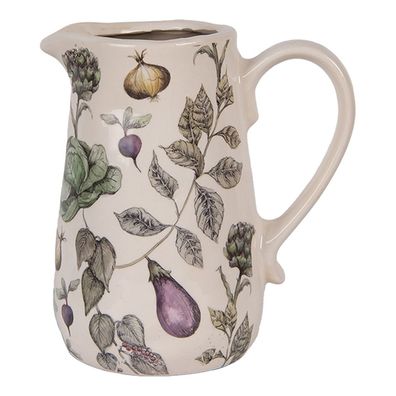 Clayre & Eef Dekorative Kanne 16x12x18 cm Beige Keramik Gemüse (Gr. 16x12x18 cm)
