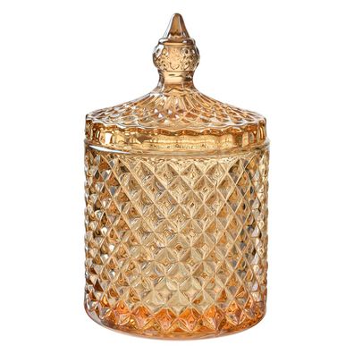 Clayre & Eef Vorratsglas Ø 9x14 cm Gelb Glas (Gr. Ø 9x14 cm)