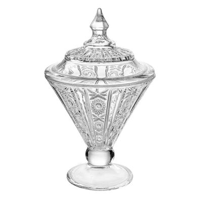 Clayre & Eef Glastopf Ø 12x19 cm Transparant Glas (Gr. Ø 12x19 cm)