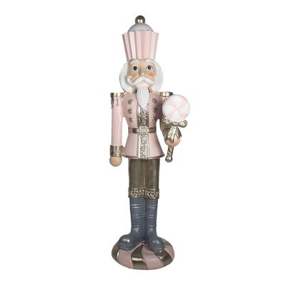 Clayre & Eef Figur Nussknacker 178 cm Rosa Kunststoff (Gr. 56x48x178 cm)