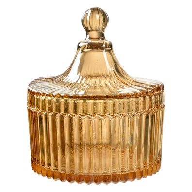 Clayre & Eef Vorratsglas Ø 10x12 cm Gelb Glas (Gr. Ø 10x12 cm)