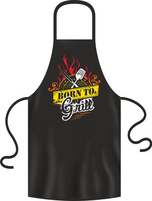 Grillschürze, Kochschürze, Küchenschürze, Born to Grill, Rahmenlos® 2972