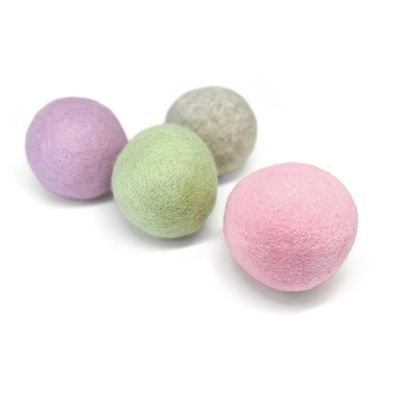 Aumüller natürliches Katzenspielzeug, Wollfilzkugel - 4 Stück