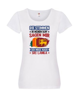 Sri Lanka | Urlaub | Stimmen in meinem Kopf | Traumland Damen Shirt Weiß