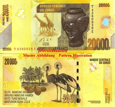 KONGO / CONGO 20000 FRANCS 2020 Unc P New 62480#