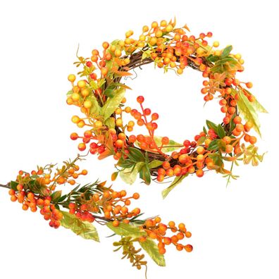 Herbstkranz und Zweig mit Beeren Ø33/52 cm
