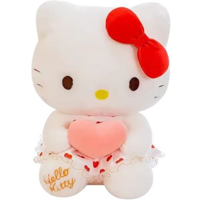 Hello Kitty Plüschfigur 40cm mit Herz - Sanrio Stofftier