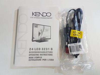 12V KFZ Kabel für TV von Vestel Kendo Finlux Hitachi DigiHome 22 und 24 Zoll