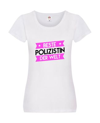 Beste Polizistin | Beruf Polizei Damen Shirt Weiß