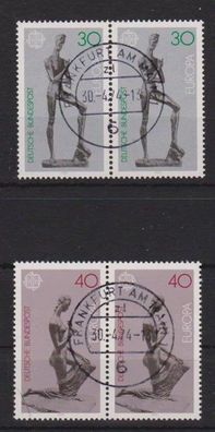 BRD 1974 gestempelt waagerechtes Paar MiNr. 804-805 Europa Skulpturen