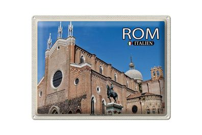 Blechschild 40 x 30 cm Reise Urlaub Rom Basilika Santi Giovanni e Paolo