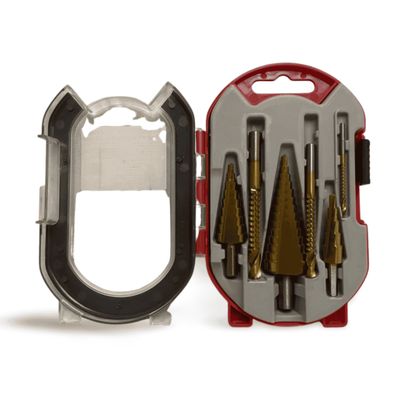 Stufenbohrer Set 6 teilig titanbeschichtet für Metall und Blech