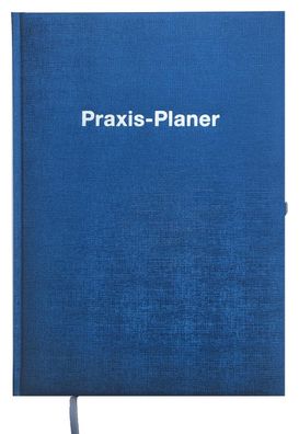 2026 ADINA Praxis-Planer A4 1 Tag auf 1 Seite blau-metallic mit Silberprägung