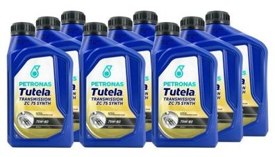 Petronas Tutela Transmission ZC 75 Synth 75W-80 API GL-5 9x1 Liter