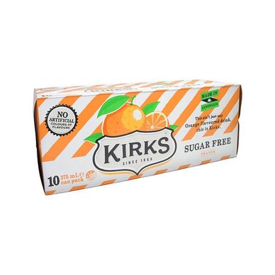 Kirks Orange Sugar Free Karton - Import 10x375 ml