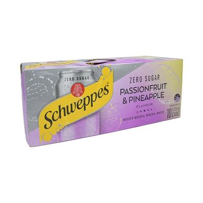 Schweppes Passionfruit & Pineapple Karton - Australian Import 10x375 ml