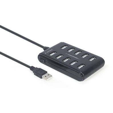 gembird 10-Port USB 2.0 Hub, schwarz