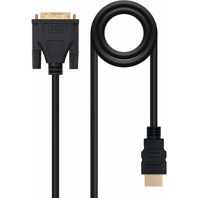 Nanocable 10.15.0502 Video Cable Adapter 1.8 M Dvi Hdmi Black