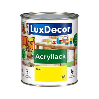 Acryllack 750ml Glanz Holzlack (18) Ägyptische Sonne Spielzeug Metall Möbel Glanzänd