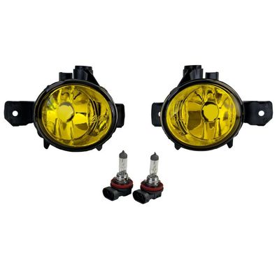 Klarglas Nebelscheinwerfer Set Gelb für 1er BMW E81 E82 E87 E88 X3 E83 X5 E70