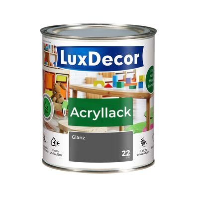 Acryllack 750ml Glanz Holzlack (22) Stille Dämmerung Spielzeug Metall Möbel Glanzänd