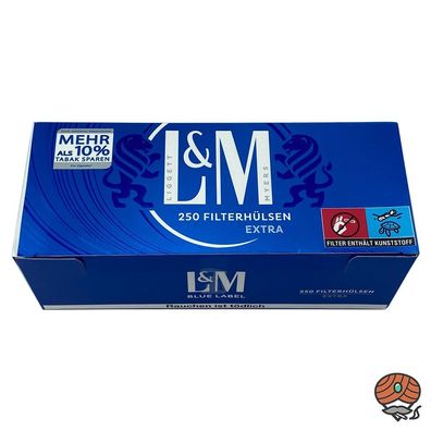 L&M Blue / Blau Extra Extra Hülsen 250 Stück