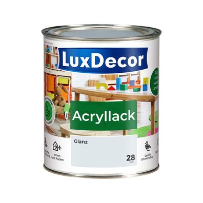 Acryllack 750ml Glanz Holzlack (28) Fröhliches Alpaka Spielzeug Metall Möbel Glanzänd