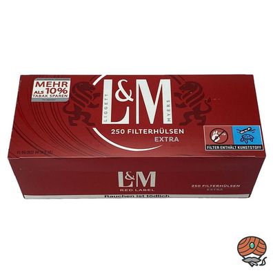 L&M Red / Rot Extra Extra Hülsen 250 Stück