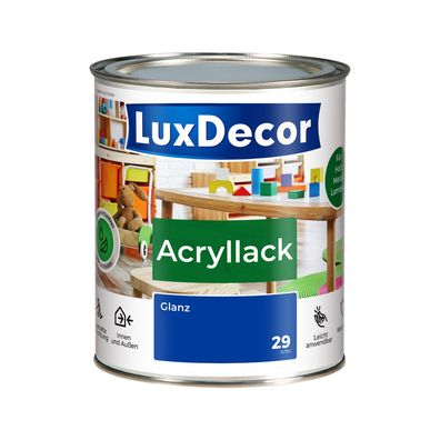 Acryllack 750ml Glanz Holzlack Glanzänd (29) Saphirfarbene Blumen Spielzeug Metall