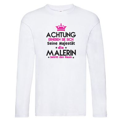Seine Majestät Malerin | Malerinnen Long Sleeve Weiß