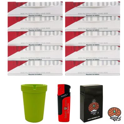 10x Marlboro Rot King Size Filterhülsen + Autoaschenbecher + Zubehörartikel