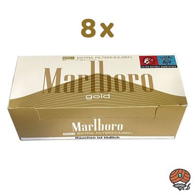 2000 Marlboro Gold Extra Filterhülsen 8 x 250 Stück