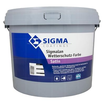 SIGMA Sigmalan Wetterschutz-farbe 2.5 LTR WEISS/BASE WN Aussenfarbe Lackfarbe