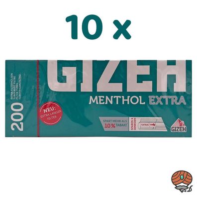 2000 Gizeh Menthol Extra Filterhülsen (10 x 200 Stück)