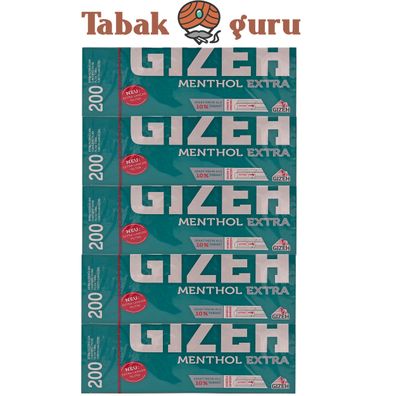 1000 Gizeh Menthol Extra Filterhülsen 5 x 200 Stück