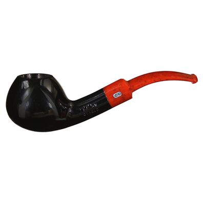 Chacom Pfeife Diablo 871, schwarz - rot, Hochglanz, glatt, 9mm Filter