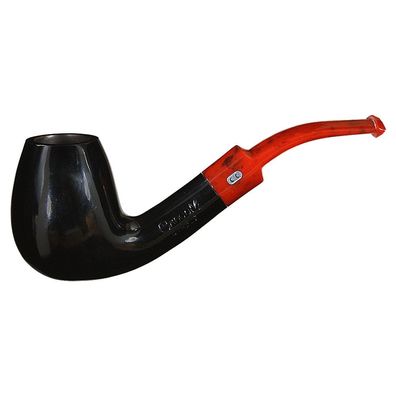 Chacom Pfeife Diablo 851, schwarz - rot, Hochglanz, glatt, 9mm Filter
