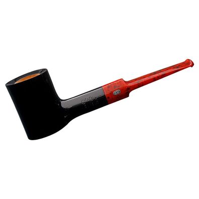 Chacom Pfeife Diablo 155, schwarz - rot, Hochglanz, glatt, 9mm Filter