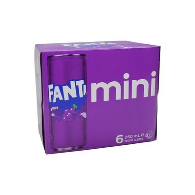 Fanta Grape Soft Drink Mini Cans 6er Pack - Import 6x250 ml