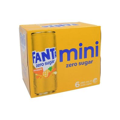 Fanta Pineapple Soft Drink Mini Cans 6er Pack - Import 6x250 ml