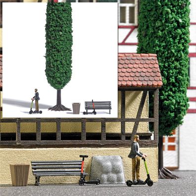 Busch H0 7867 Action Set: E-Scooter -NEU