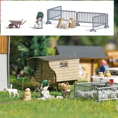 Busch H0 7933 Action Set: Schafschur -NEU