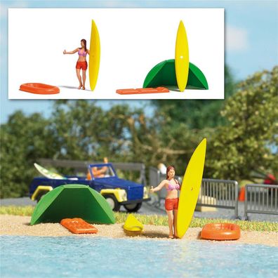 Busch H0 7943 Action Set: Strandidylle -NEU