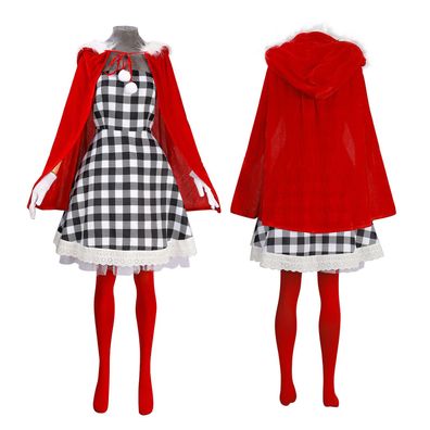 Cosplay How the Grinch Stole Christmas Cindy Rot Kleider Halloween Anzuge Cape